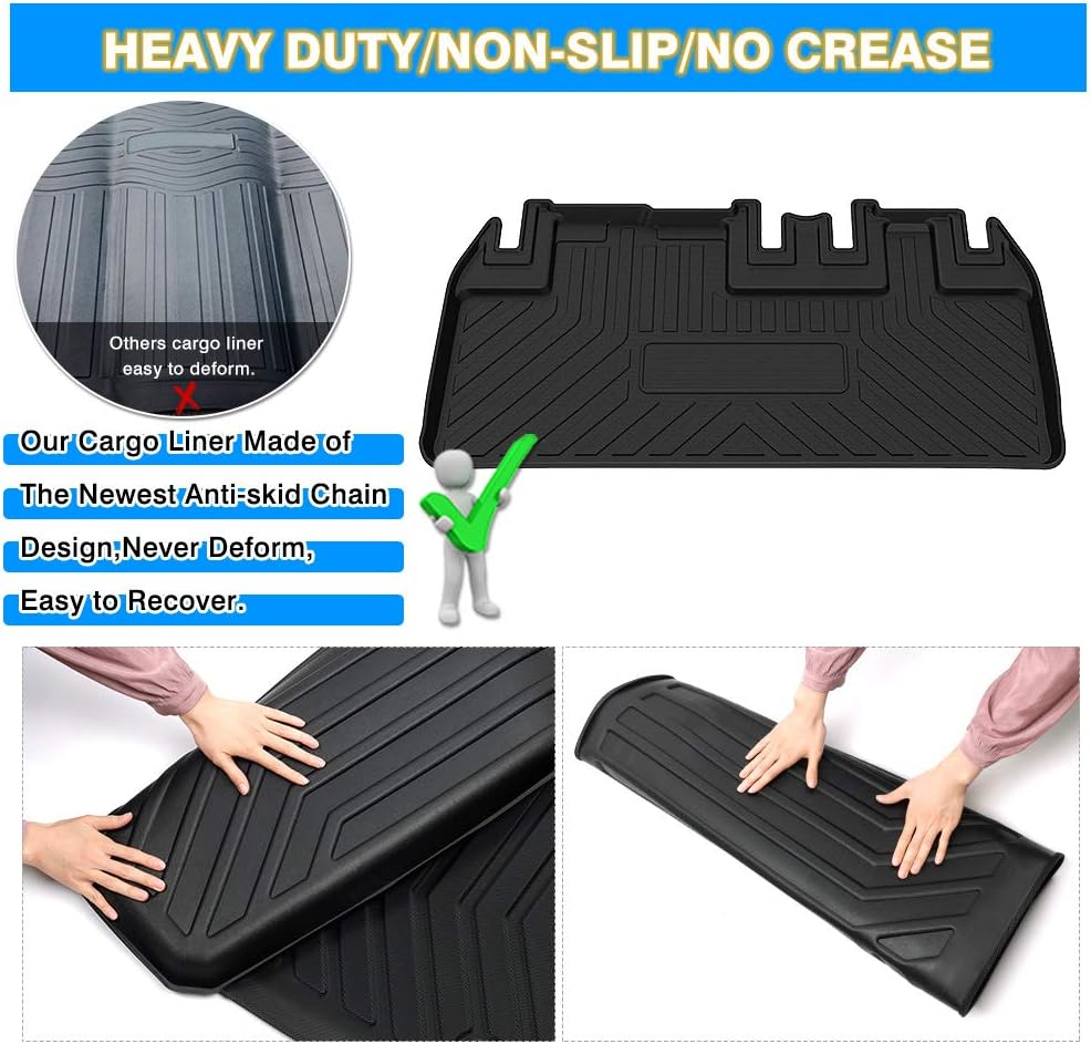 Cargo Liner Trunk Floor Mat for Toyota Sienna 2011-2019 Pack of 2 Y415