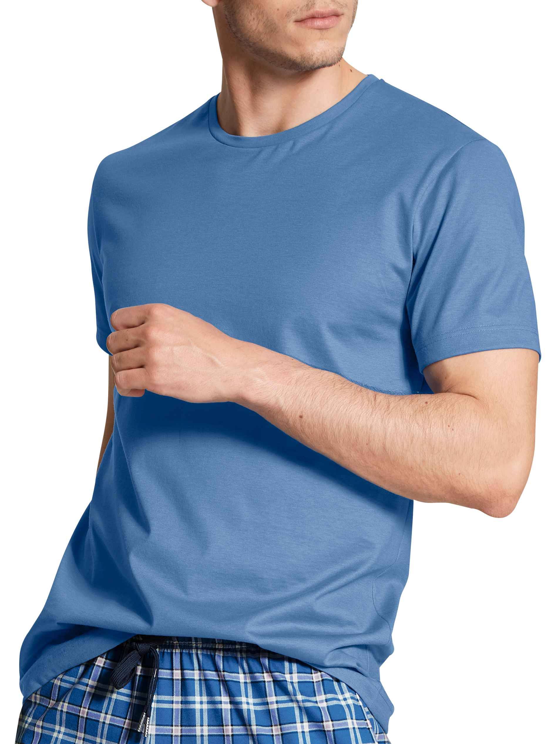 Blue XL Short-Sleeve Lounge Shirt H659202