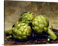 Three artichokes on marble Canvas Wall Art 20x16 C81282
