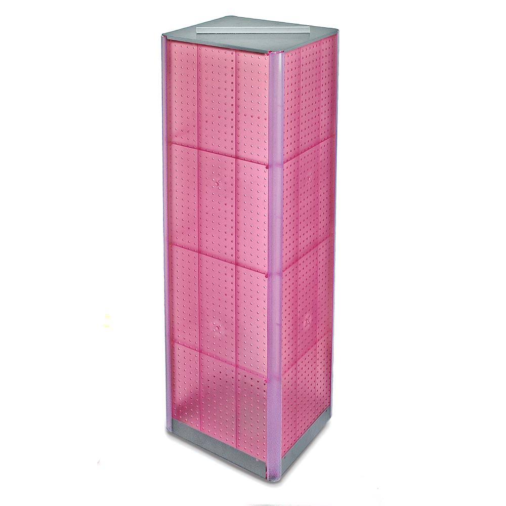Pink Four-Sided Pegboard Spinner Floor Display U814714