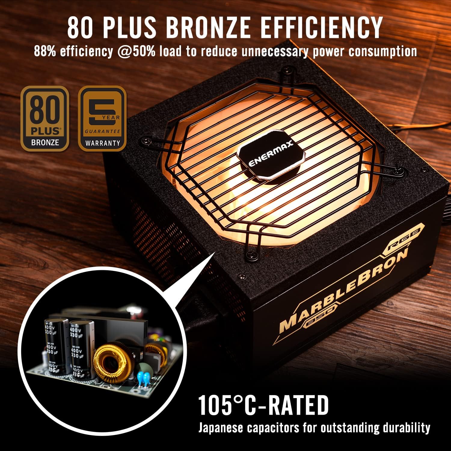 White 850W Semi-Modular ATX Power Supply C410489
