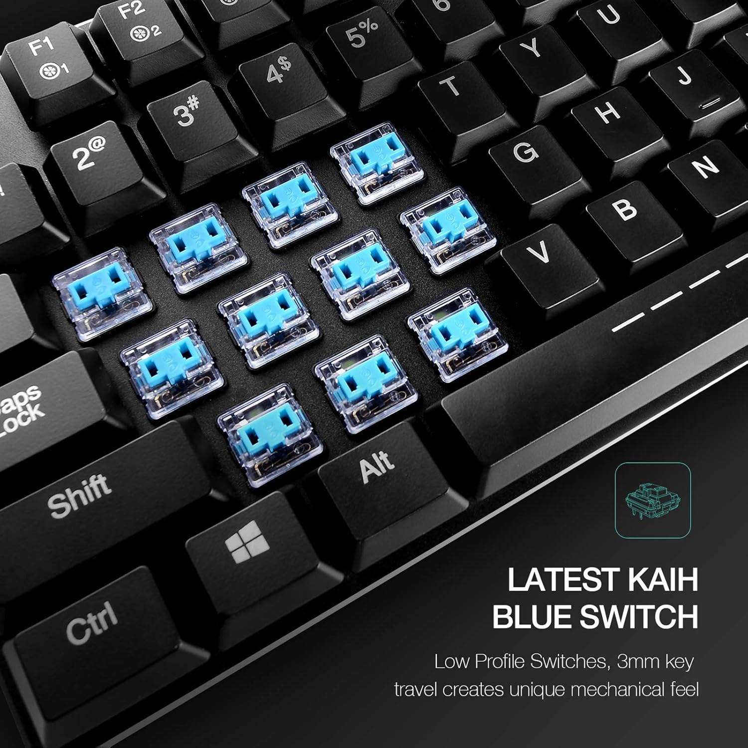 87 Keys Backlit Wired Mechanical Gaming Keyboard K478786