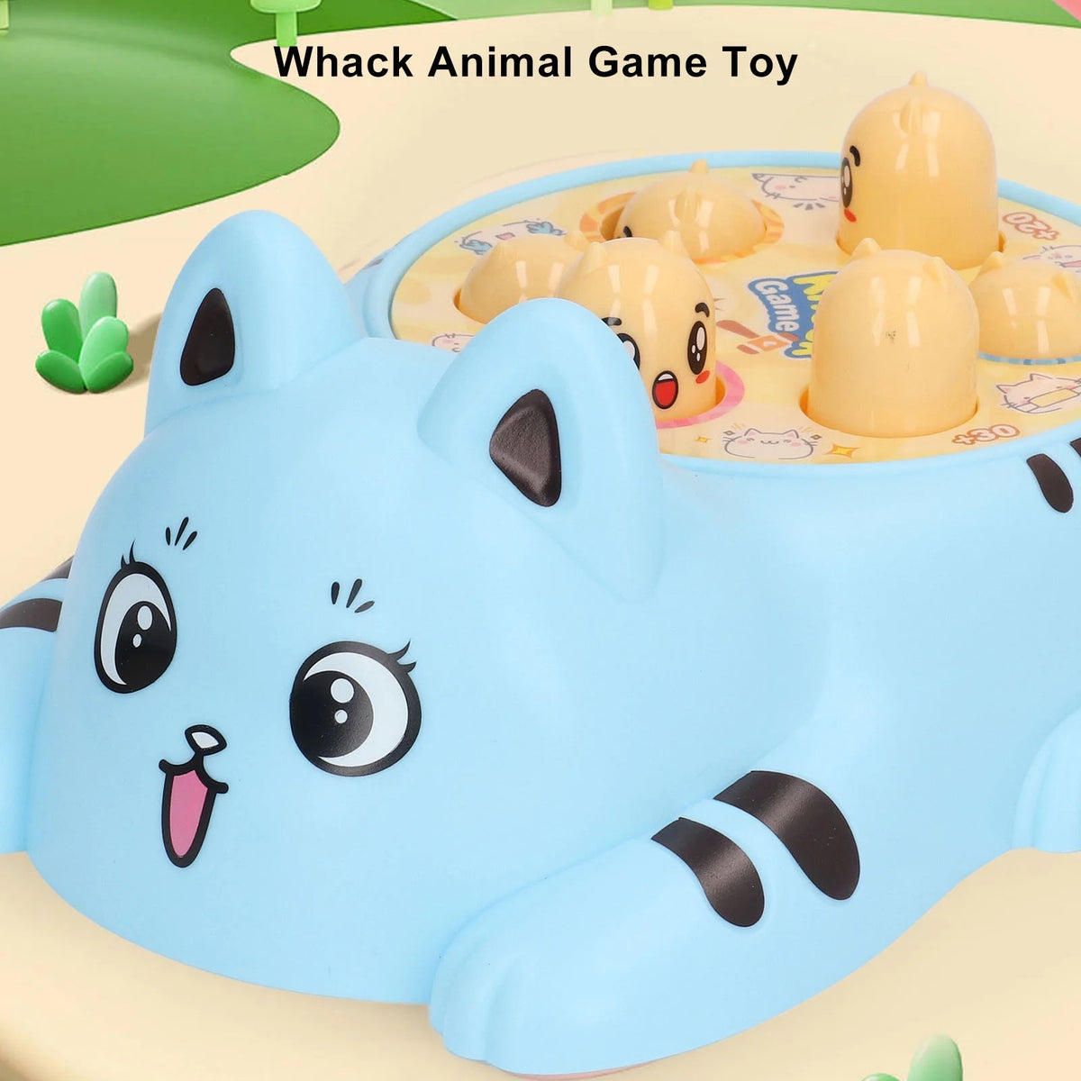 Kids Whack Toy Hammering Pounding Toy Cartoon Cat Shape Interactive Game E8697