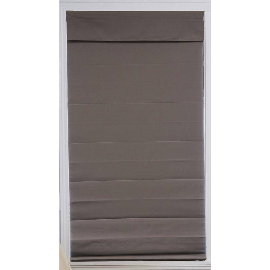 Steel Gray Blackout Cordless Roman Shade Cotton K913096