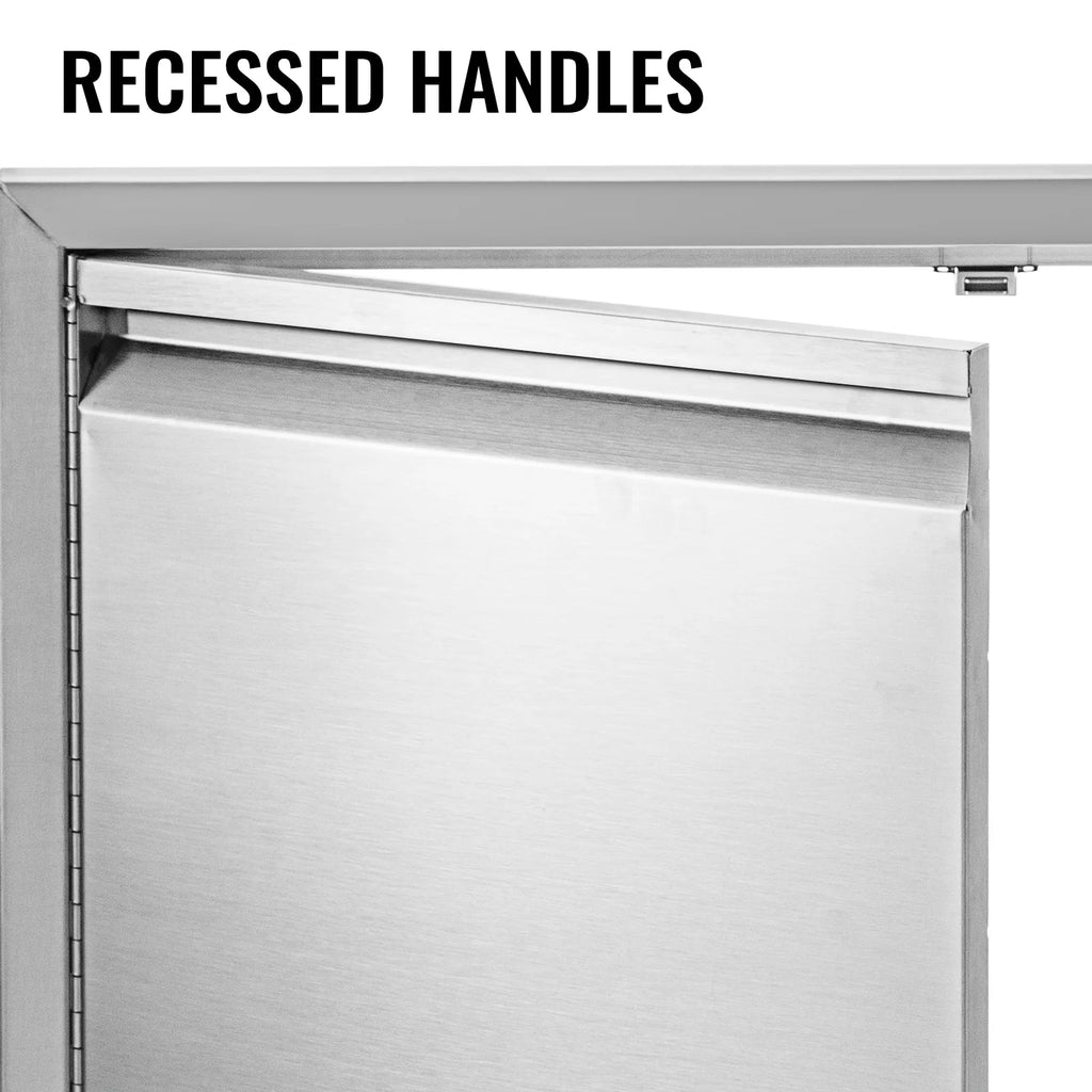 Double Wall Stainless Steel Outdoor Access Door with Hooks C1904