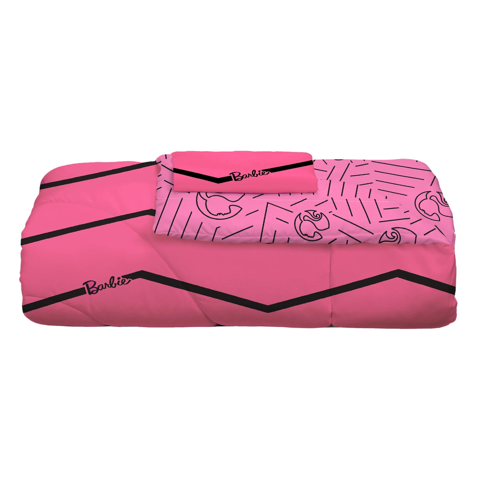 Pink Chevron Microfiber Twin Full Comforter Set R582