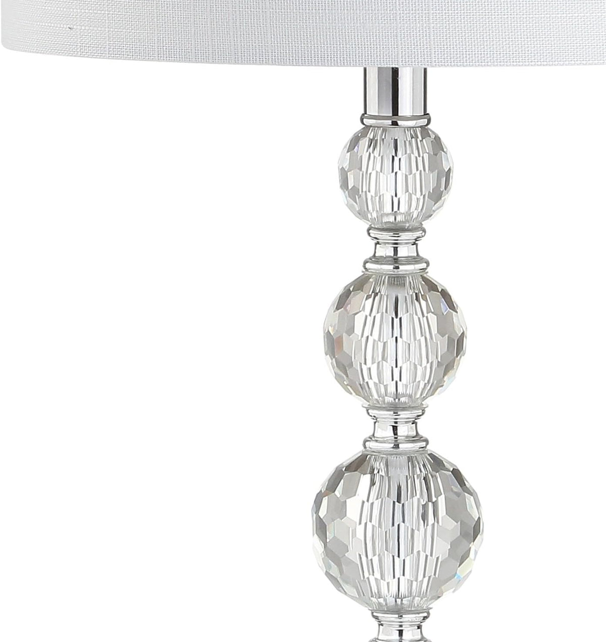 Crystal LED Table Lamp, Clear/Chrome, Set of 2 U4286