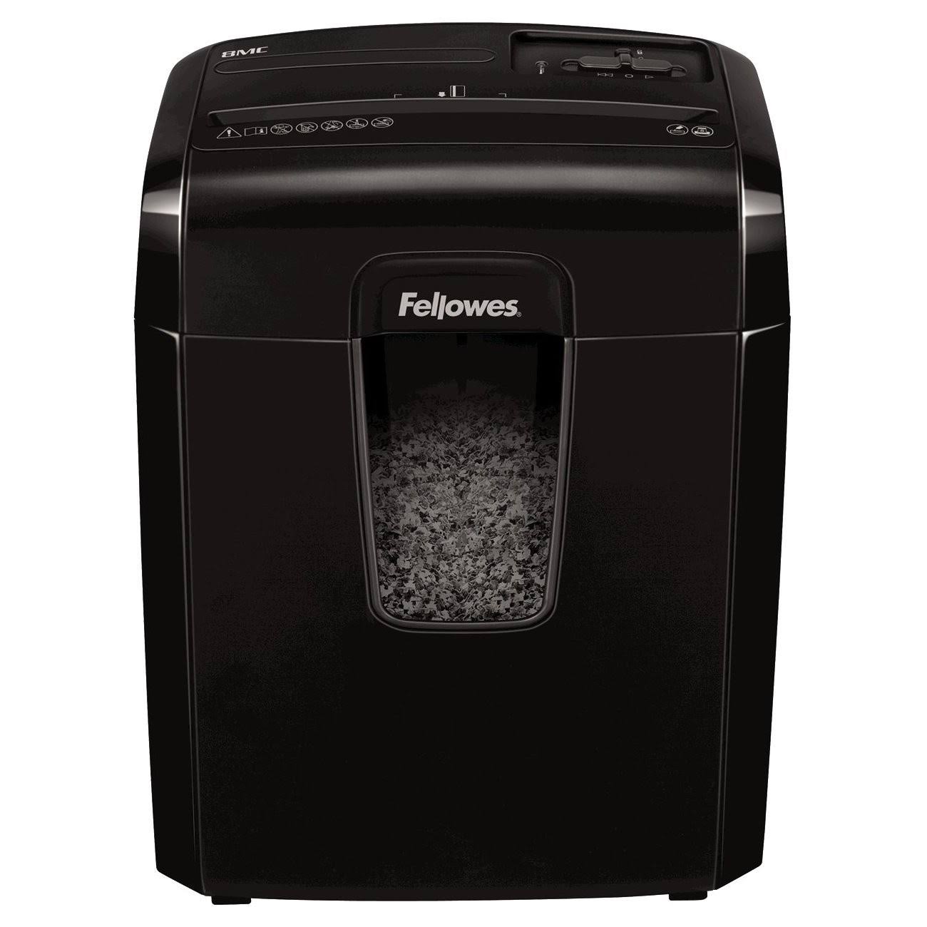 Black 8 Sheet Capacity MicroCut Shredder with Wastebasket H527