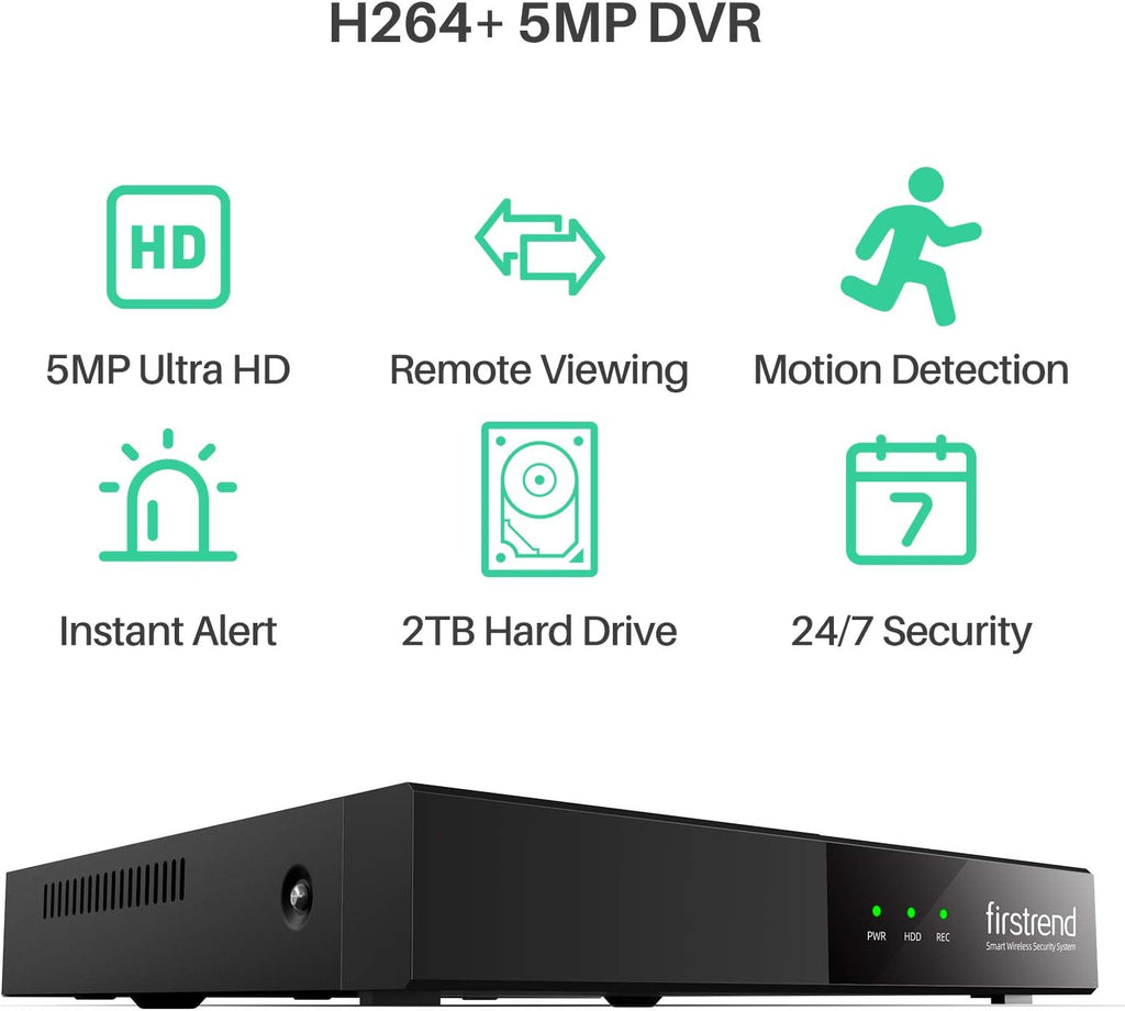 5MP PoE Security Camera System with 4PCS IP Cameras and 1TB HDD NVR T917660
