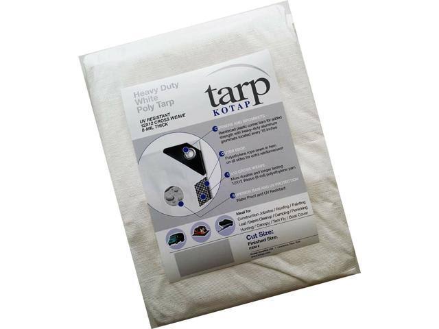 Heavy-Duty 8-mil Poly Tarp with UV Protection, 12 x 20-Foot E57884