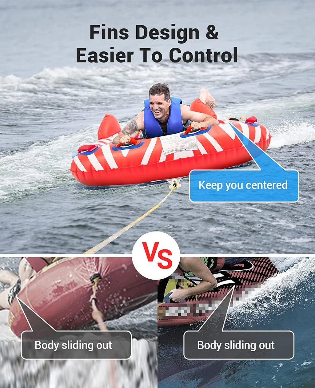 Inflatable Towable Tube for 2 Persons D1901