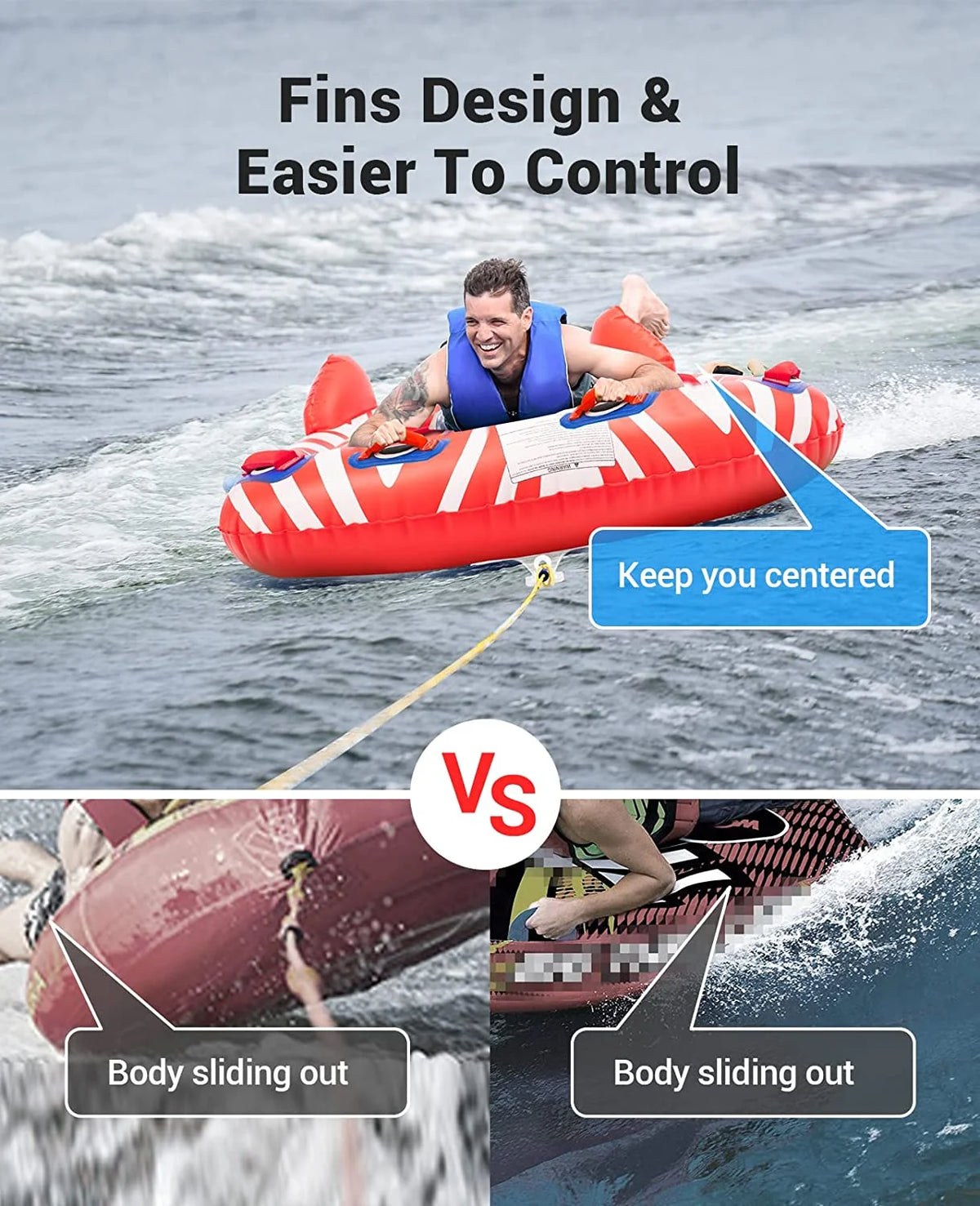 Inflatable Towable Tube for 2 Persons D1901