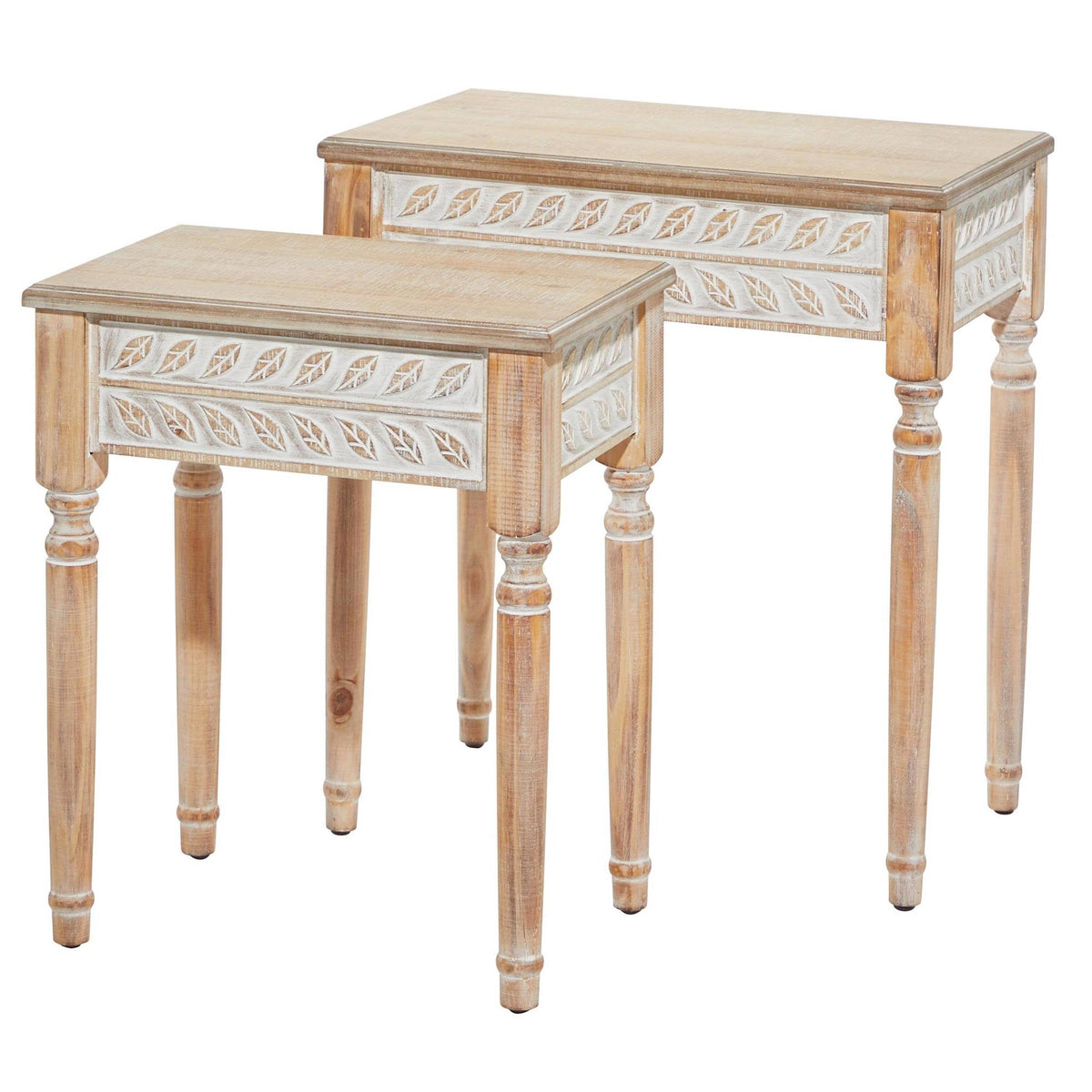 Farmhouse End Accent Tables Set of 2 O7473