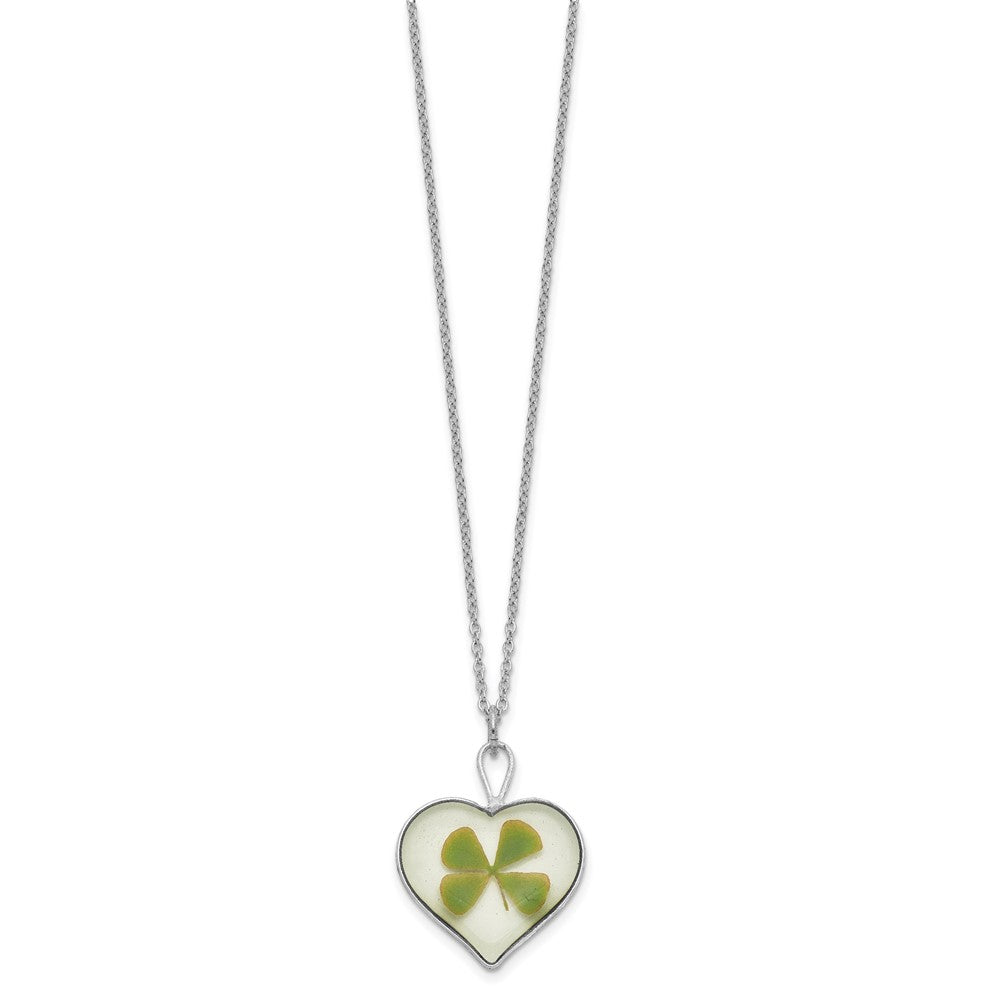 Silver Four Leaf Clover Necklace M873