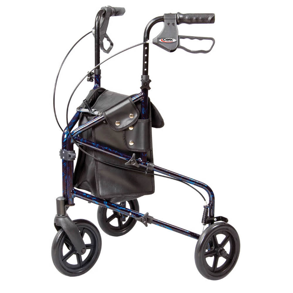 Black 3-Wheel Rolling Walker Rollator J5068