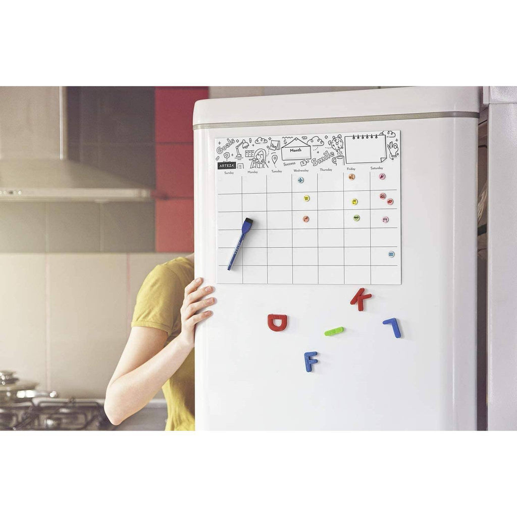 Magnetic Monthly Calendar Set, Dry Erase, White M1028