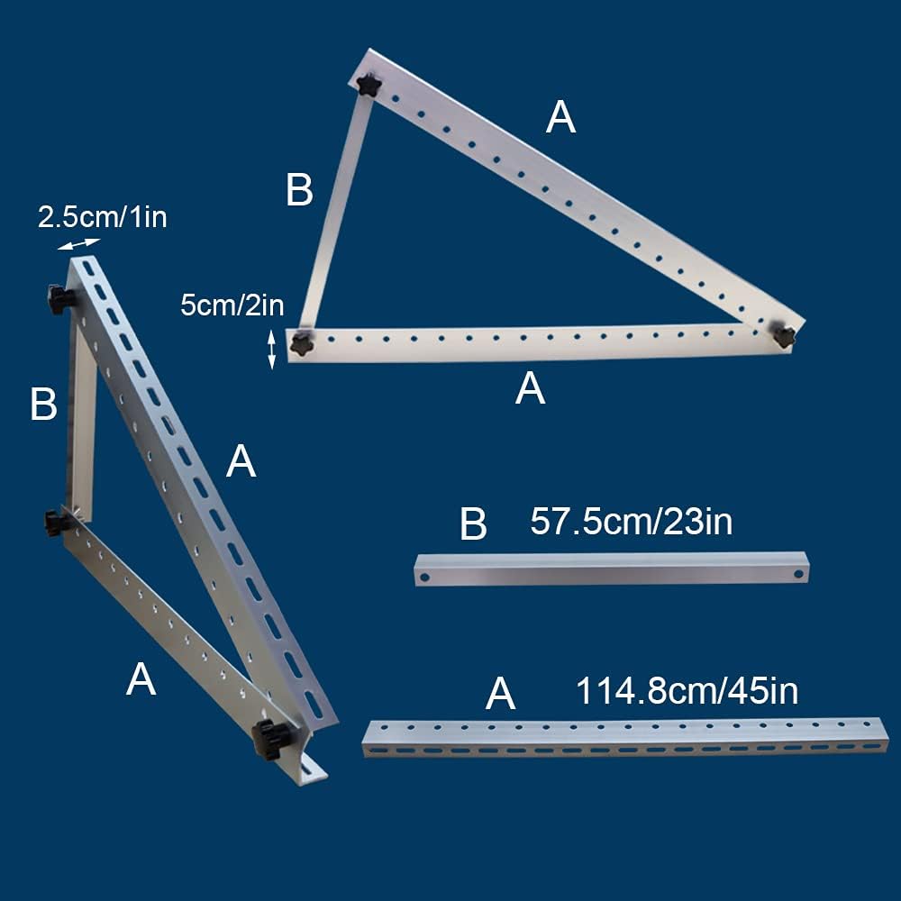 Adjustable 45 inch Solar Panel Mounting Brackets Pack of 2 J198