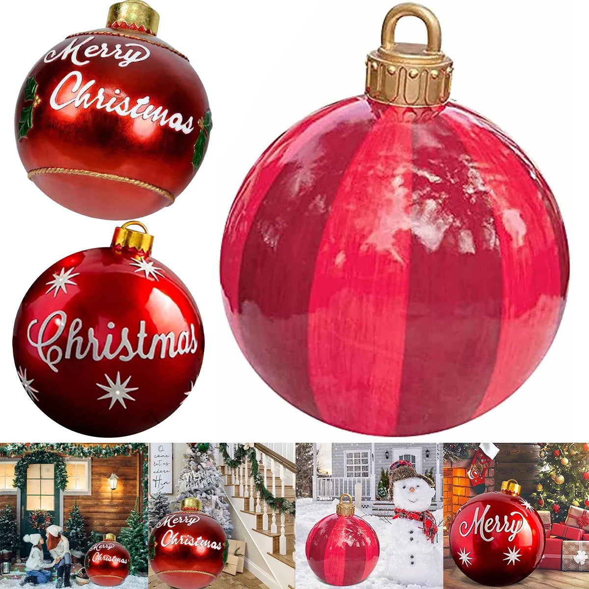 23.6 Inch Inflatable Christmas Ball with Pump E109