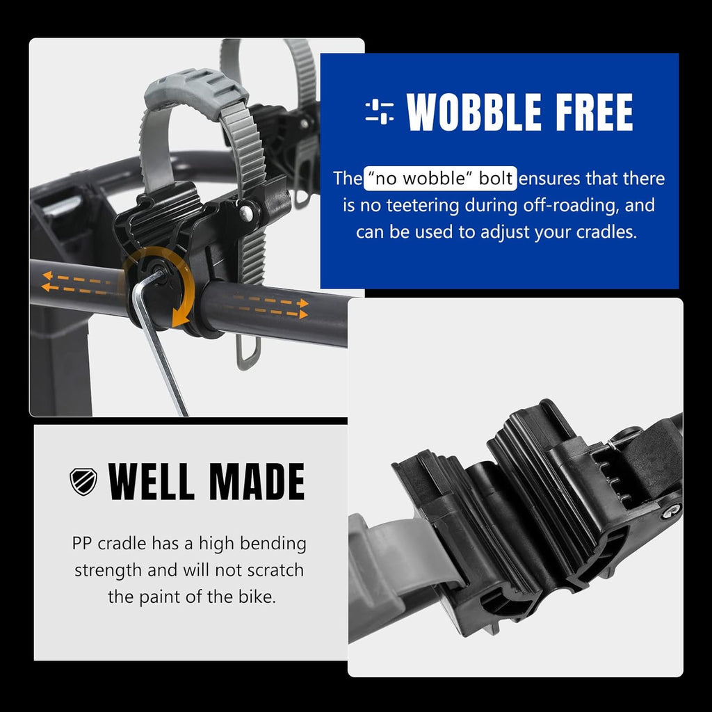 2-Bike Hitch Mount Carrier Rack F592