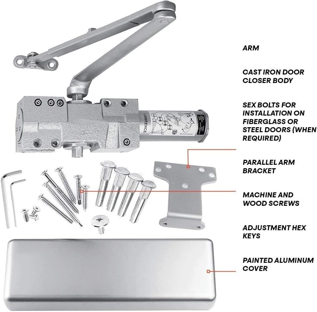 Extra Heavy Duty Door Closer with 3 Pistons W3036
