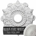 17 1/2x22OD x 4x22ID x 1x22P Hand-Painted Ultra Pure White Ceiling Medallion C205860