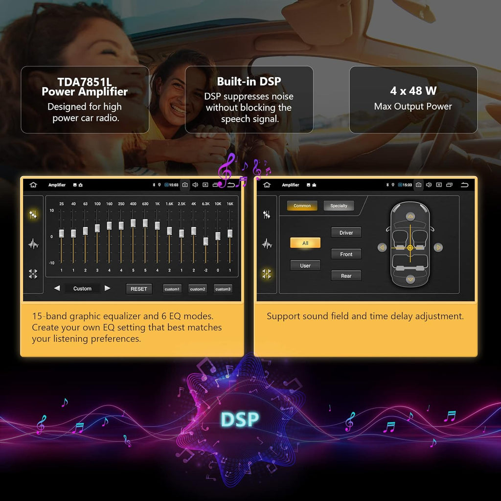 9 Inch Double Din Car Stereo Receiver with CarPlay and Android Auto R960939