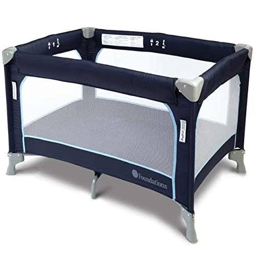 Play Yard Crib Blue 3 4 in Mattress D7542