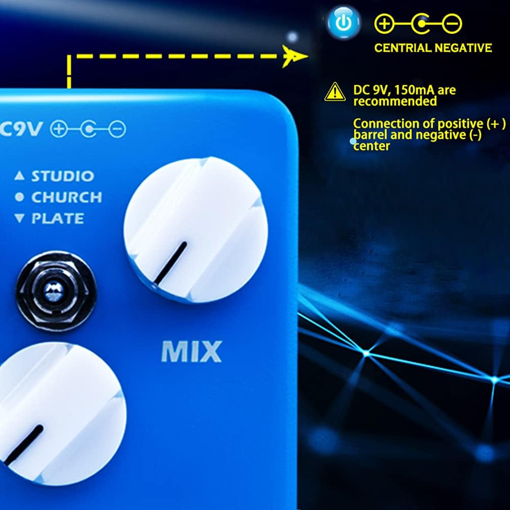 Moist Reverb Pedal Digital Effect Guitar Pedal with 3 Reverb Effects True Bypass Pack of 2 P7575