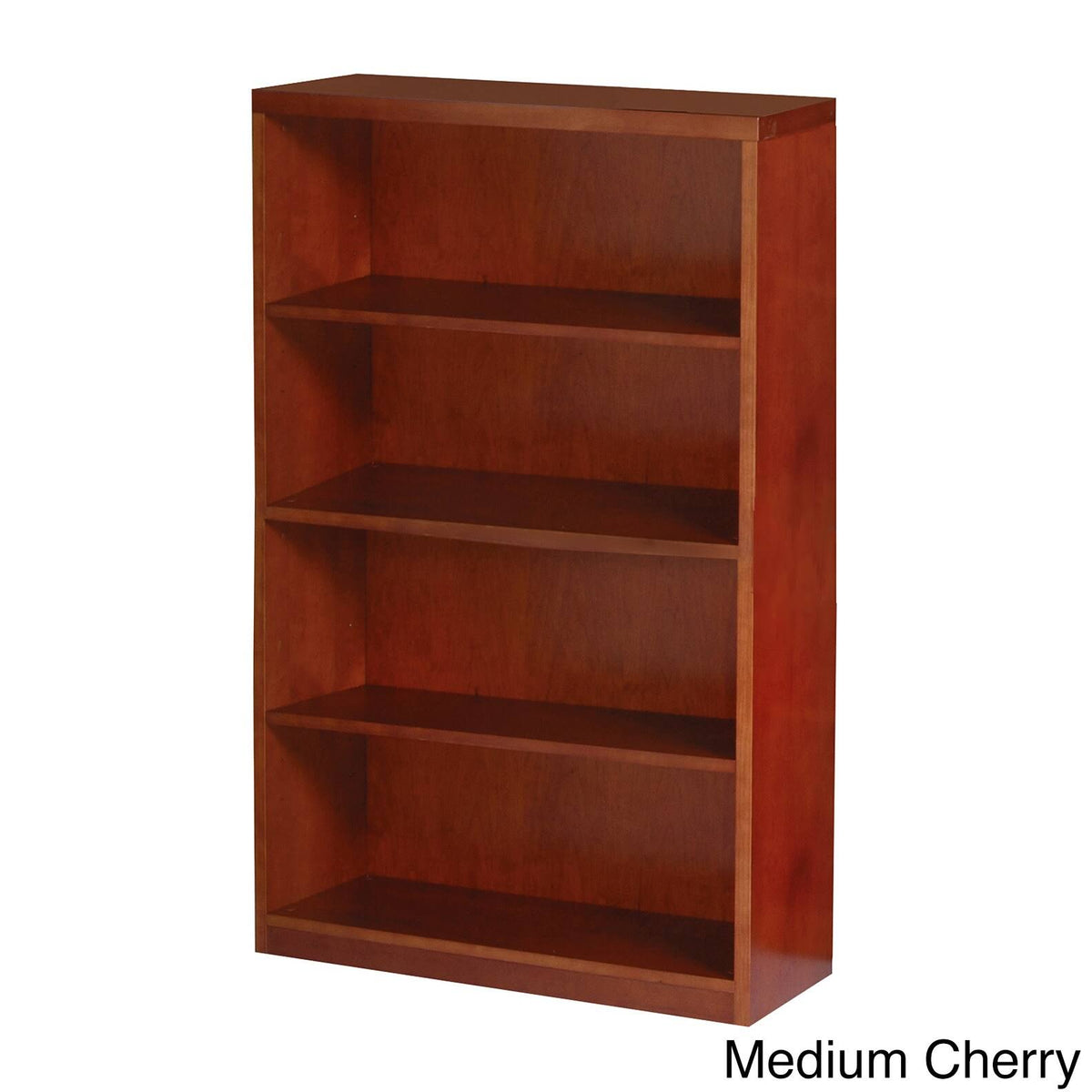 Medium Cherry Wood Veneer Four-Shelf Bookcase N511