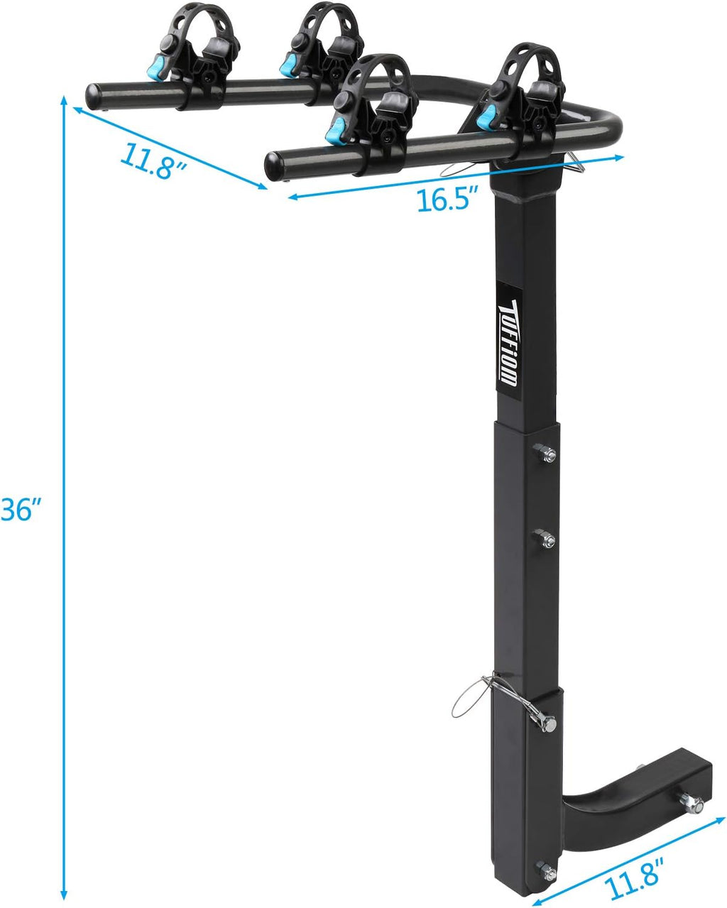 2-Bike Hitch Mount Rack with 2Inch Hitch Receiver, Black E34820