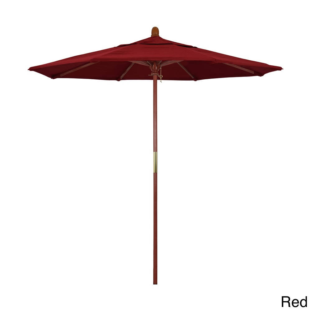 Red 7.5ft Round Wood Umbrella A937008