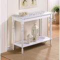 White Carved Console Table T809372