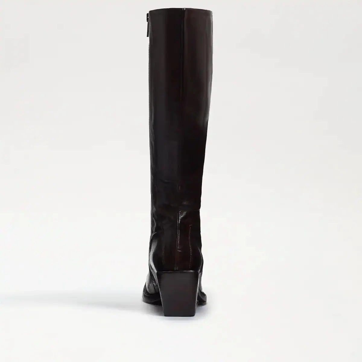 Dark Brown Washed Leather Square Toe Western Boot G55810