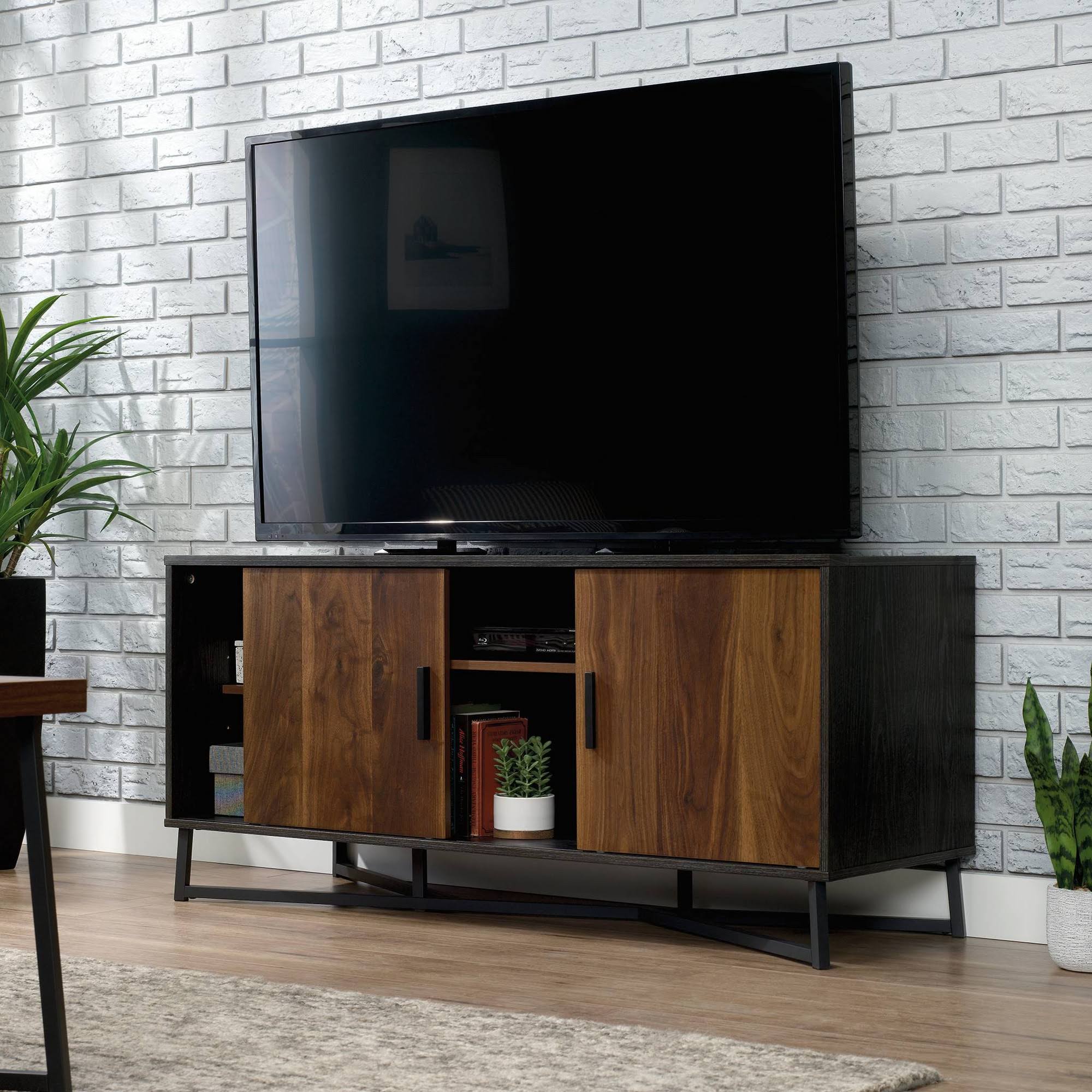 Credenza for 60x22 TVs, Brew Oak/Grand Walnut M99293