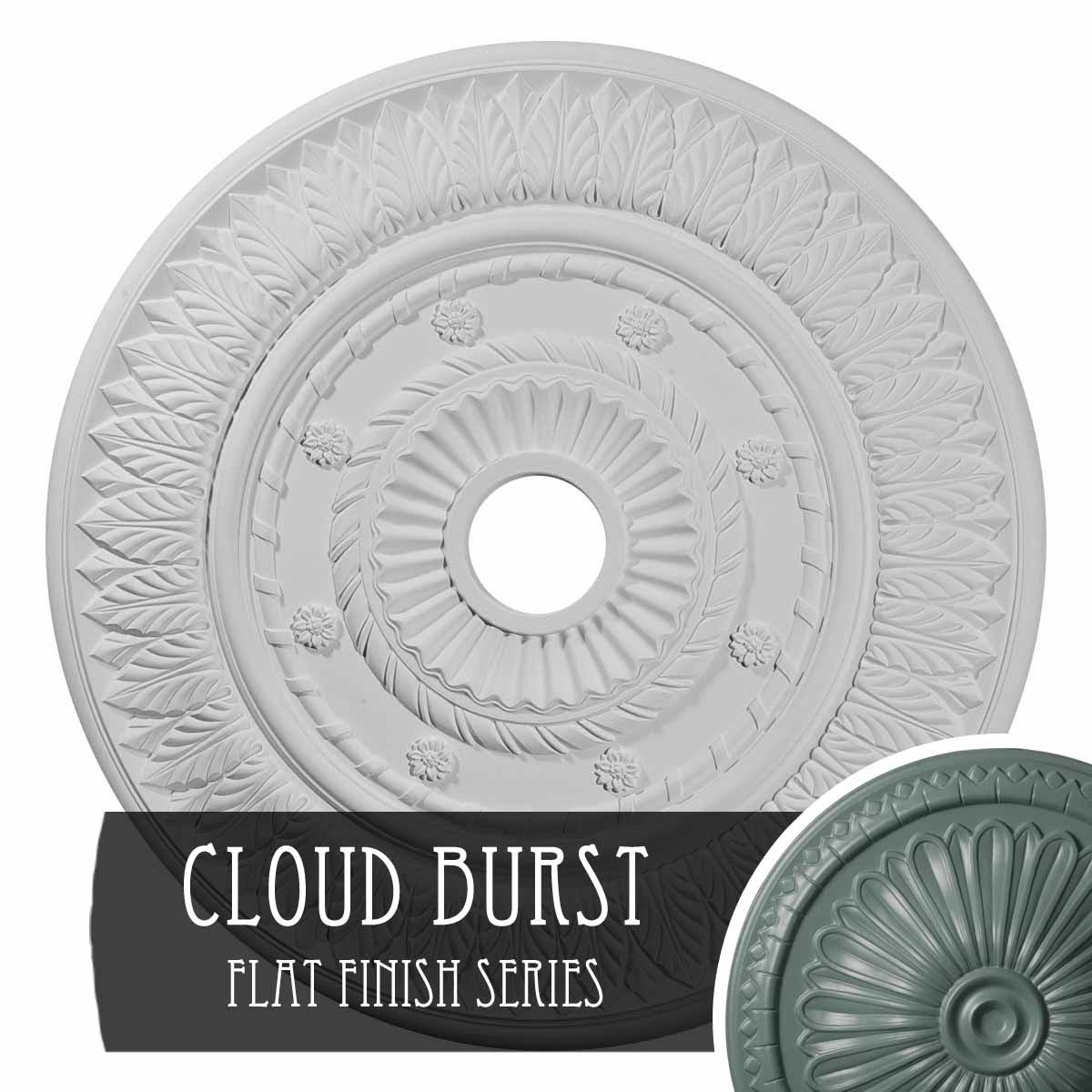 26 3/4x22OD x 3 5/8x22ID x 1 1/8x22P Leaf Ceiling Medallion C66849