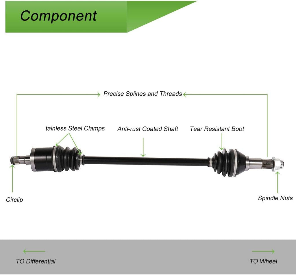 CV Axle Shaft Assembly Pack of 2 X629625