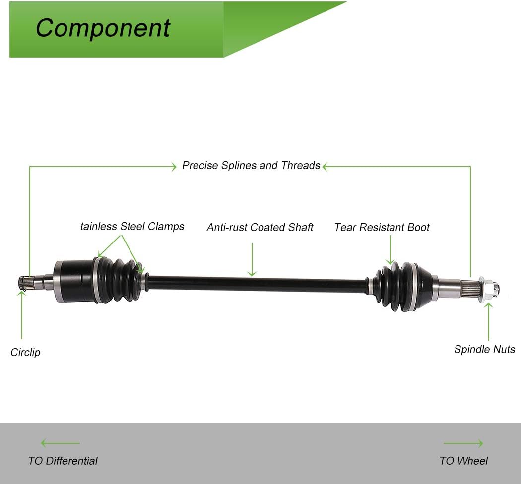 CV Axle Shaft Assembly Pack of 2 X629625