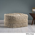 Wool and Cotton Pouf Ottoman X8807