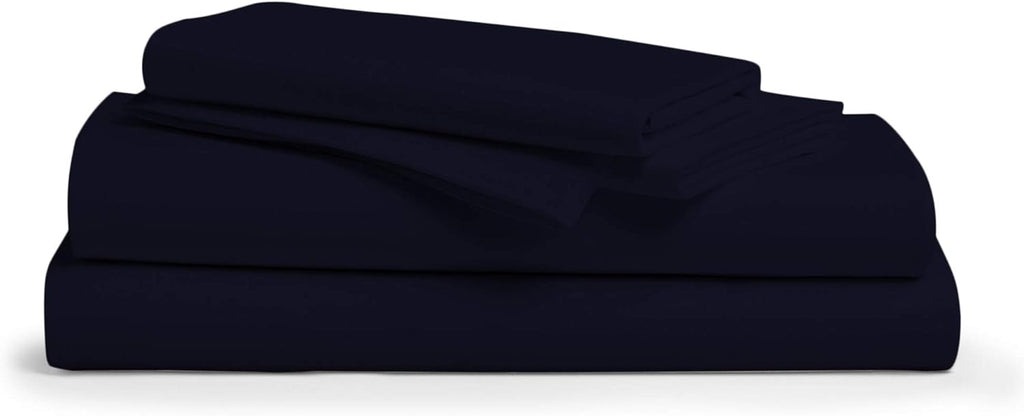 White 100% Egyptian Cotton Sheet Set, 4 Piece, California King, Deep Pocket I2064