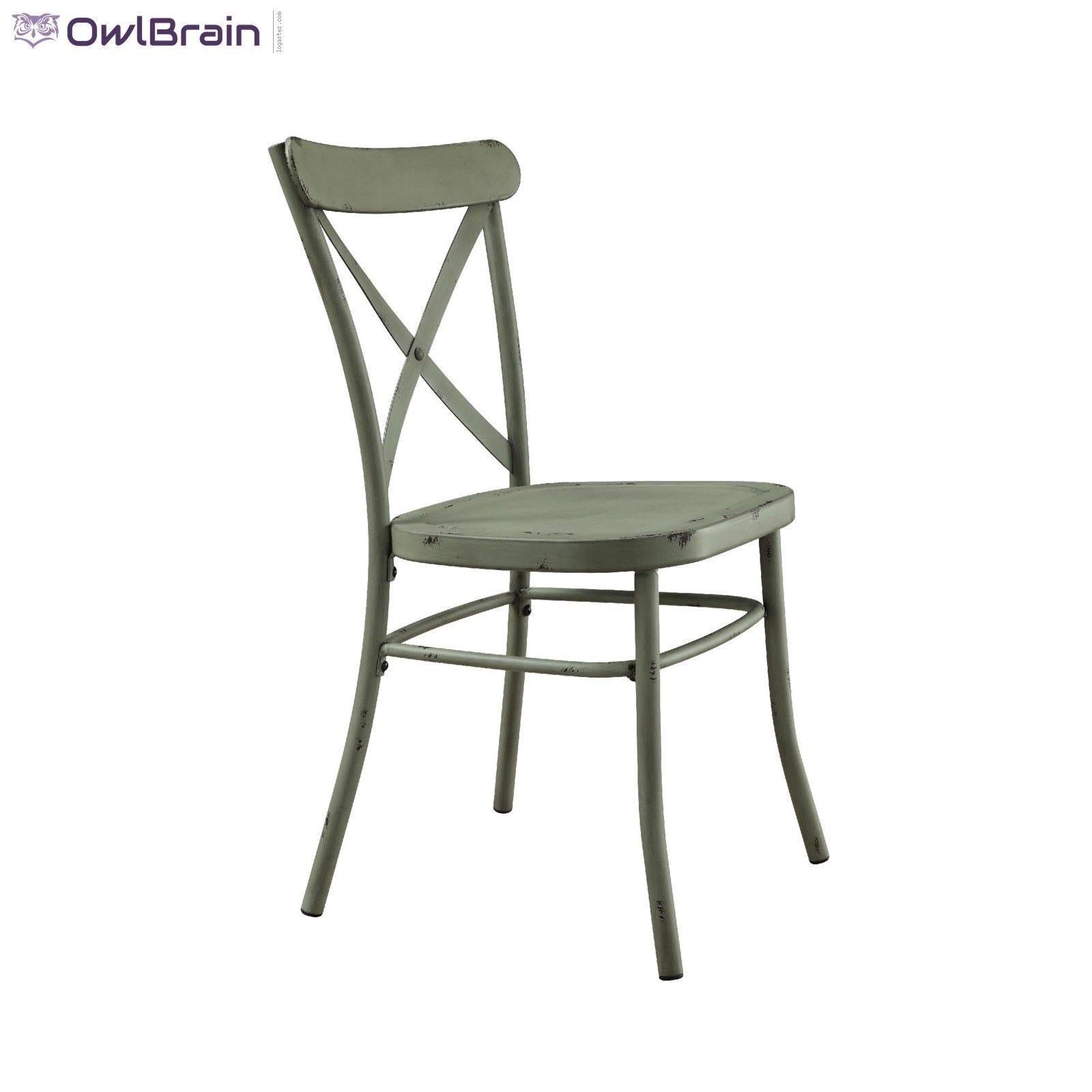 Distressed Green Dining Chair, Set of 2 B5329