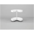 White Polymer Kidney Lazy Susan 2-Shelf E403414