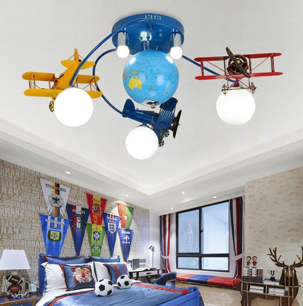Airplane LED Flush Mount Light Fixture for Kids Room C302
