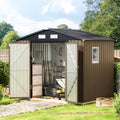 Brown Outdoor Steel Storage Shed V365379