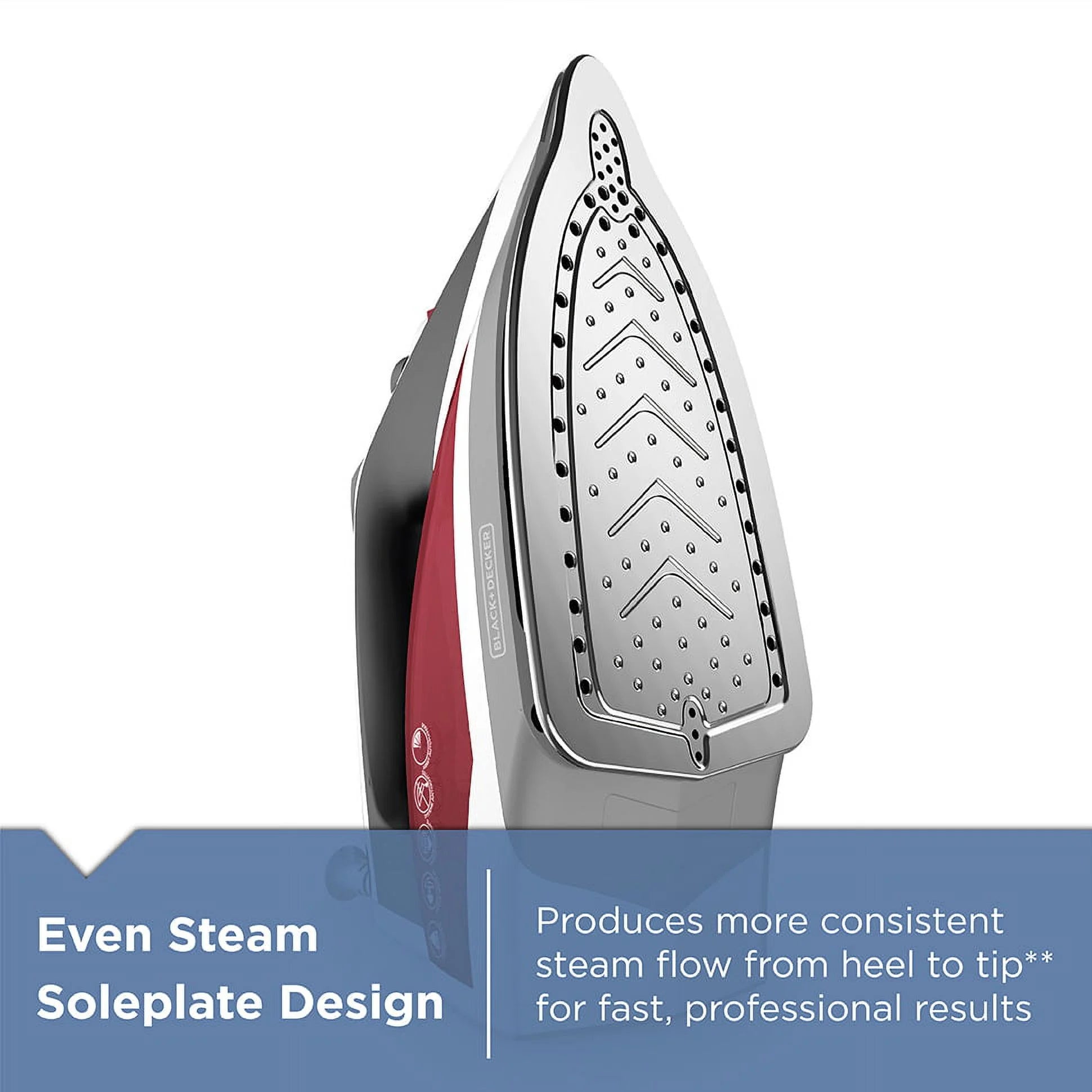 Red Steam Iron D148