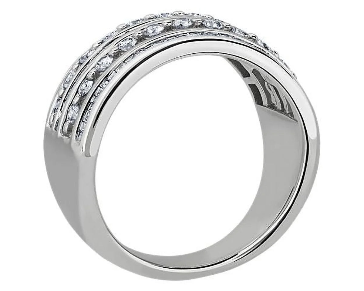 14K White Gold Diamond Eternity Band Size 10.5 H950