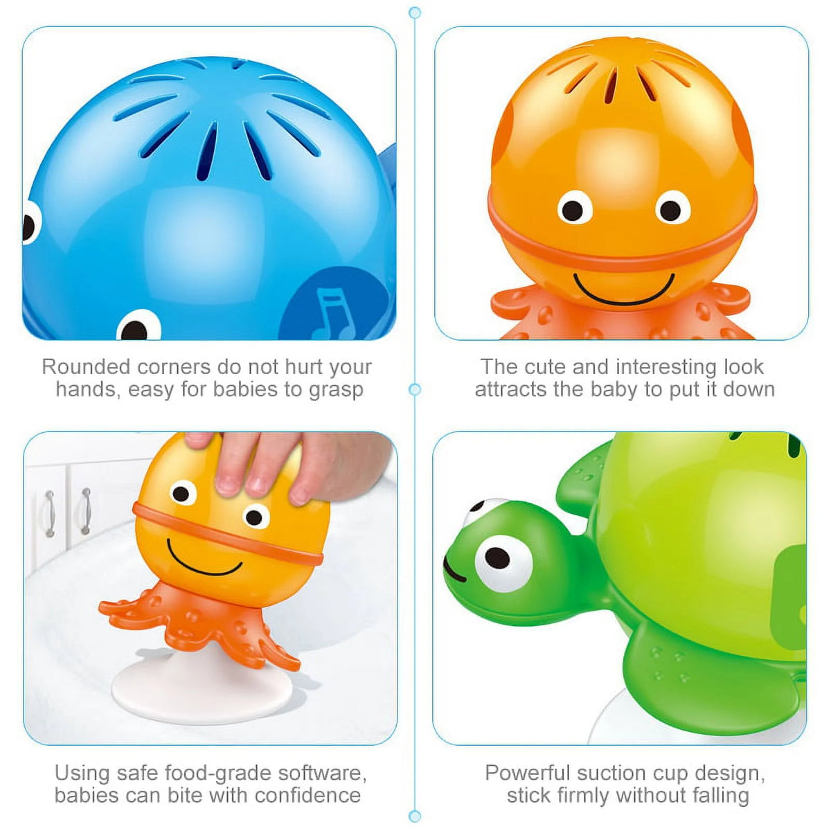 3 Pack Baby Rattles Set Suction Cup Toys U383861