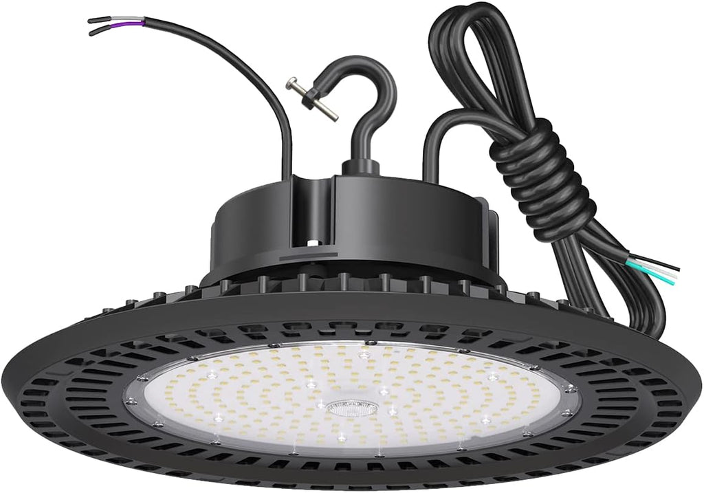 UFO LED High Bay Light 240W 5000K 36,000LM 0-10V Dimmable IP65 Hook Mount, Pack of 2 G322896