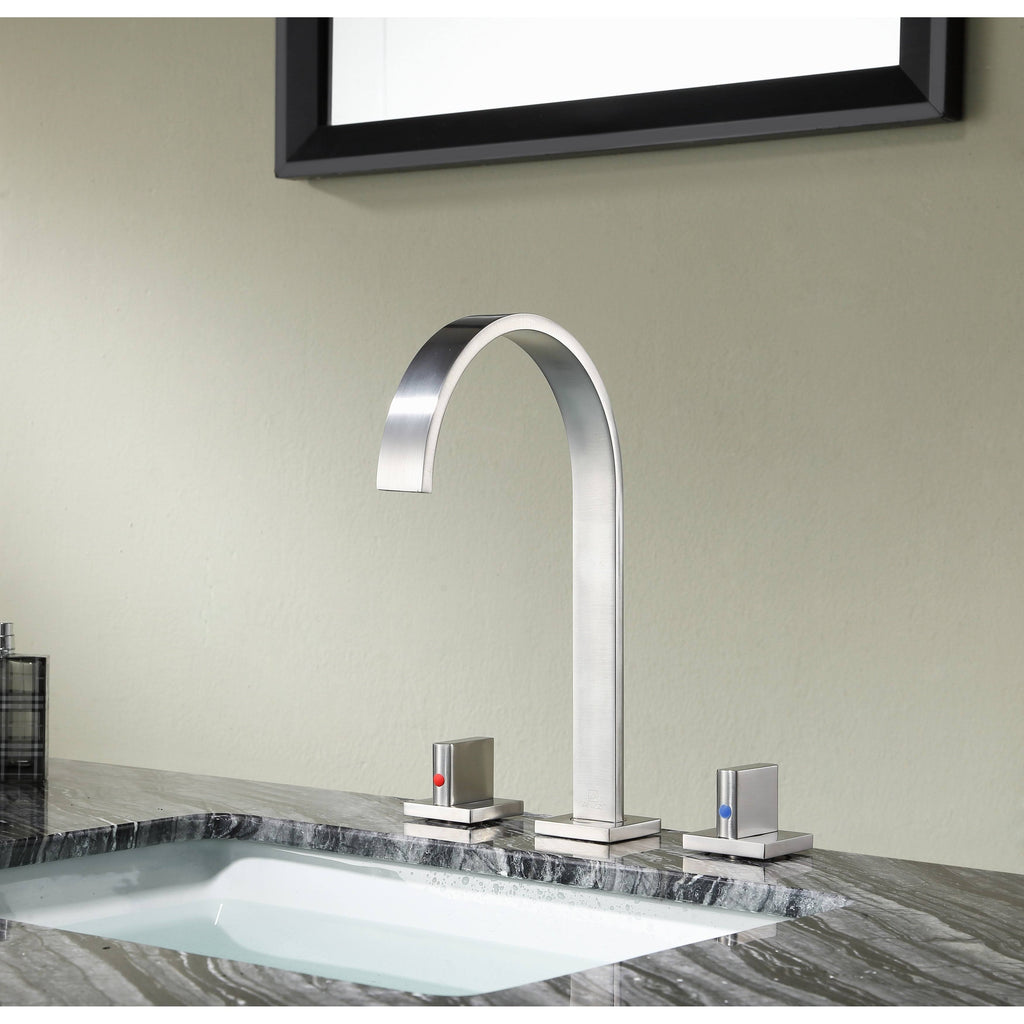 Polished Chrome Widespread 2-Handle Bathroom Faucet Y736419