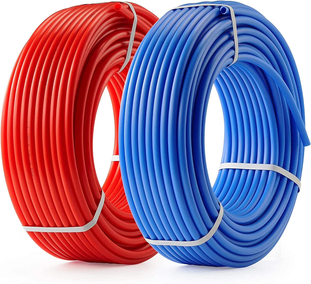 2 Rolls 1/2 Inch X 50 Ft Blue And Red PEX Pipe N718