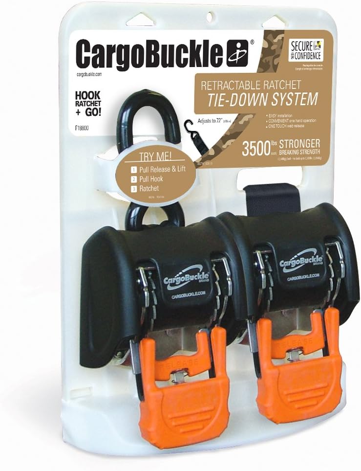 2-Pack Retractable Ratchet Tie-Down System Z510401